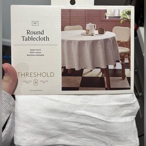 NWT Threshold round tablecloth- from target, unopened